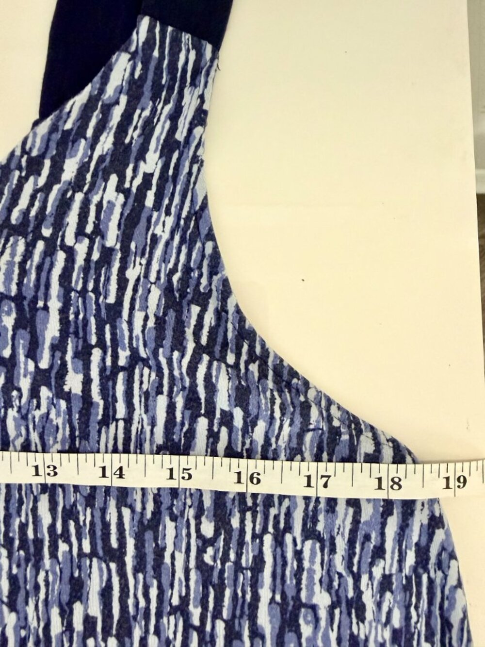 Donna Karan Sleepwear Blue Abstract Print Maxi Lounge Dress Pockets Women's L - Picture 10 of 16